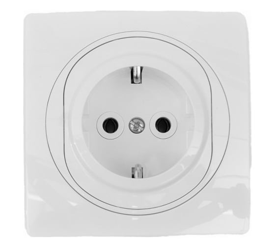 Розетка Aling-conel EON с заземлением 16A 250V белая арт. E630.00