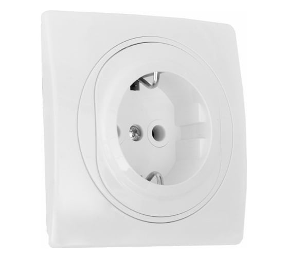 Розетка Aling-conel EON с заземлением 16A 250V белая арт. E630.00