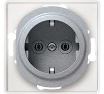 Розетка Aling-conel EON с заземлением, механизм 16A 250V серебряная арт. E630.S