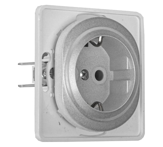 Розетка Aling-conel EON с заземлением, механизм 16A 250V серебряная арт. E630.S