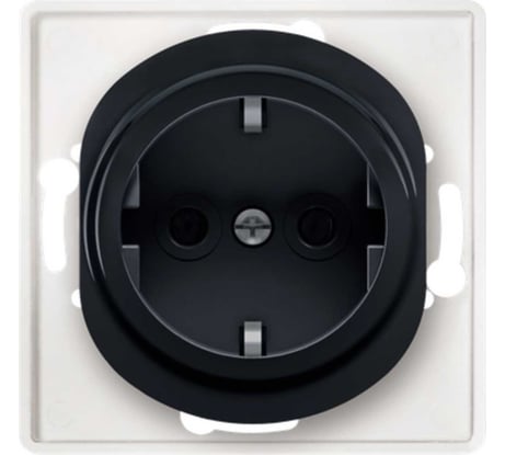 Розетка Aling-conel EON с заземлением, механизм 16A 250V чёрная soft touch арт. E630.E1