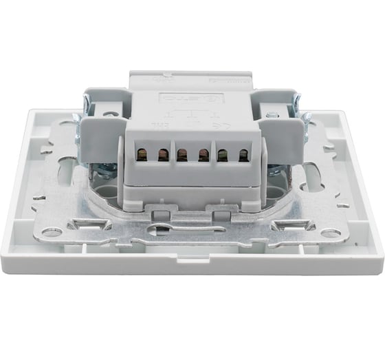 2-клавишный выключатель EKF Минск СП, 10А, белый Basic ERV10-023-10