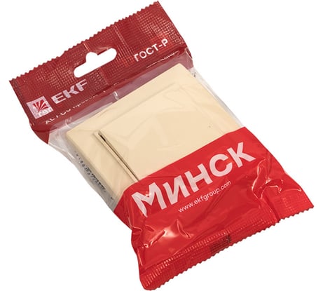 1-клавишный выключатель EKF Минск СП 10А бежевый ERV10-021-20