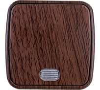 1-клавишный выключатель с индикатором EKF ОП Минск 10А тёмное дерево EGV10-121-40