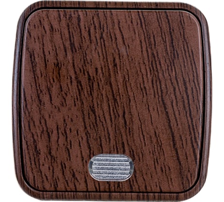 1-клавишный выключатель с индикатором EKF ОП Минск 10А тёмное дерево EGV10-121-40