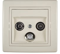 Розетка Aling-conel PRESTIGE TV/FM/SAT оконечная кремовая арт. 612S.99