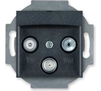 Розетка Aling-conel PRESTIGE TV/FM/SAT оконечная, механизм графитовая арт. 6012S.2