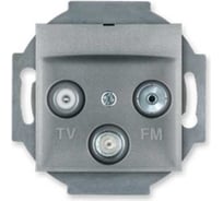 Розетка Aling-conel PRESTIGE TV/FM/SAT оконечная, механизм серебряная арт. 6012S.S
