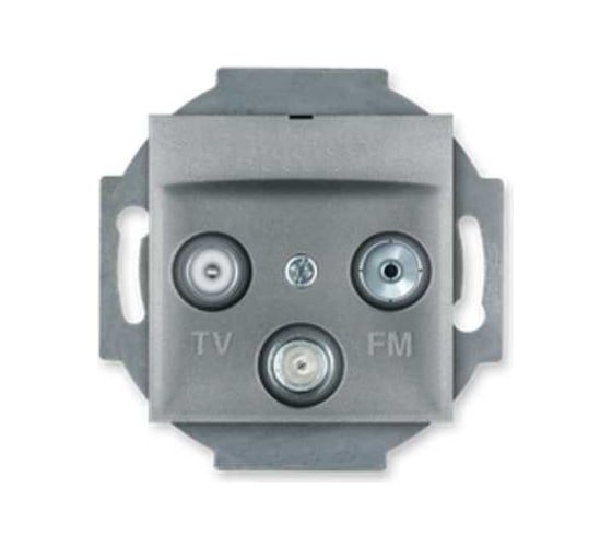 Розетка Aling-conel PRESTIGE TV/FM/SAT оконечная, механизм серебряная арт. 6012S.S 1