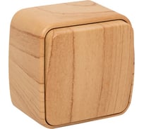 1-клавишный выключатель EKF Минск ОП 10А светлое дерево EGV10-021-30