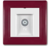 Розетка Aling-conel PRESTIGE TV оконечная для индивидуальных систем бордо-бордо-белый арт. 612I.330