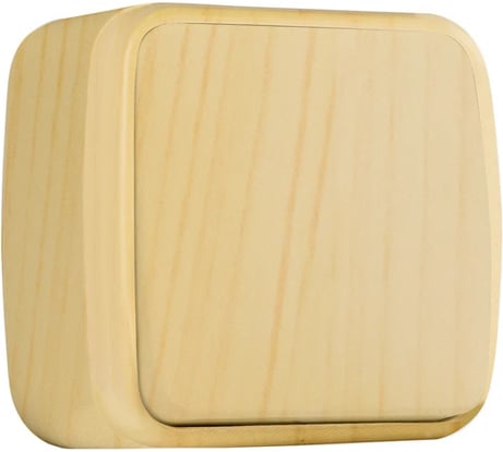 1-клавишный выключатель EKF ОП Минск 10А светлое дерево SQEGV10-021-30