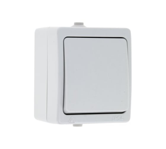 1-клавишный выключатель EKF Венеция 10А IP54 белый SQEVV10-021-10-54