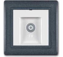 Розетка Aling-conel PRESTIGE TV оконечная для индивидуальных систем графит-графит-белый арт. 612I.220