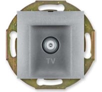 Розетка Aling-conel PRESTIGE TV оконечная для индивидуальных систем, механизм серебряная арт. 6012I.S