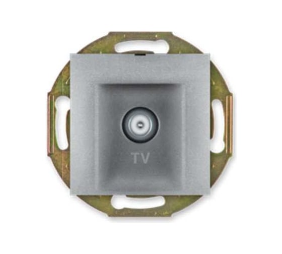 Розетка Aling-conel PRESTIGE TV оконечная для индивидуальных систем, механизм серебряная арт. 6012I.S 1