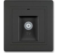 Розетка Aling-conel PRESTIGE TV оконечная для индивидуальных систем чёрная soft touch арт. 612I.E1E1