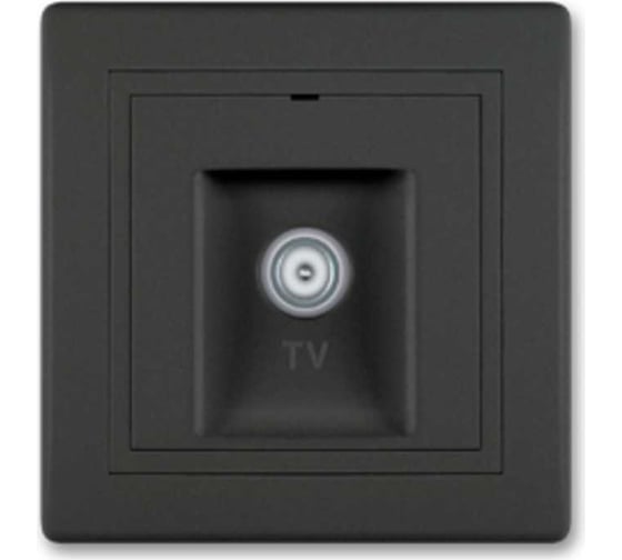 Розетка Aling-conel PRESTIGE TV оконечная для индивидуальных систем чёрная soft touch арт. 612I.E1E1 1