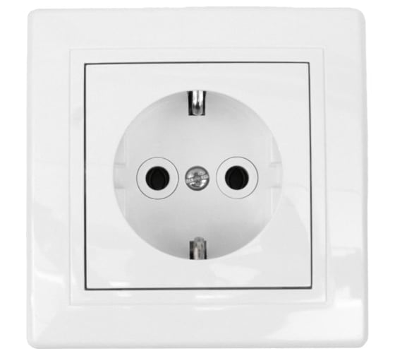 Розетка Aling-conel PRESTIGE набор 10 шт. с заземлением 16A 250V белая арт. 630.00 Н10
