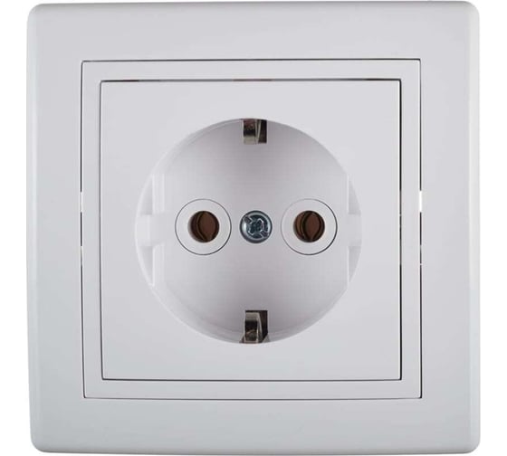 Розетка Aling-conel PRESTIGE набор 10 шт. с заземлением 16A 250V белая арт. 630.00 Н10