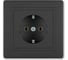 Розетка Aling-conel PRESTIGE набор 3 шт. с заземлением 16A 250V чёрная soft touch арт. 630.E1E1 Н3 4