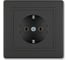 Розетка Aling-conel PRESTIGE набор 5 шт. с заземлением 16A 250V чёрная soft touch арт. 630.E1E1 Н5 5