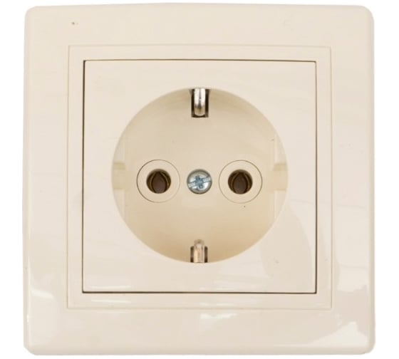 Розетка Aling-conel PRESTIGE набор 5 шт. с заземлением 16A 250V кремовая арт. 630.99 Н5