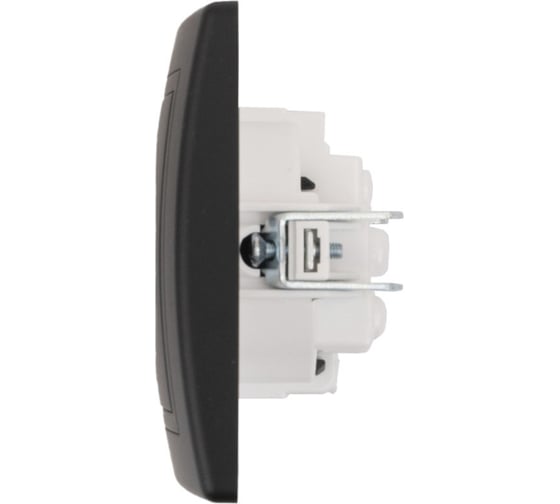 Розетка Aling-conel PRESTIGE с заземлением 16A 250V чёрная soft touch арт. 630.E1E1
