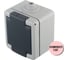 Розетка Aling-conel ARMOR /набор 5 шт./ с заземлением с крышкой накладная металлическая IP55 16A 250V серая-графитовая /арт. / 2711.1A Н5 1