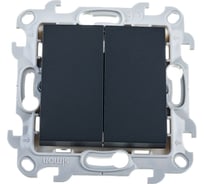 Двухклавишный переключатель Simon графит 2410397-038