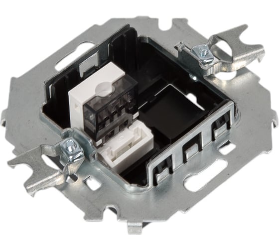 Телефонная розетка Simon RJ11, винтовой зажим, графит 1591480-038