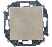 Одноклавишный проходной выключатель Simon 16А 250В, винтовой зажим, шампань 1591201-034