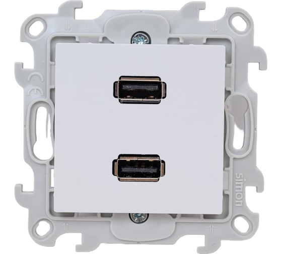 Коннектор Simon 2хUSB, бел 2411090-030