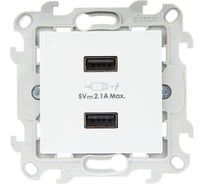 Зарядное устройство Simon розетка 2хUSB, бел 2411096-030