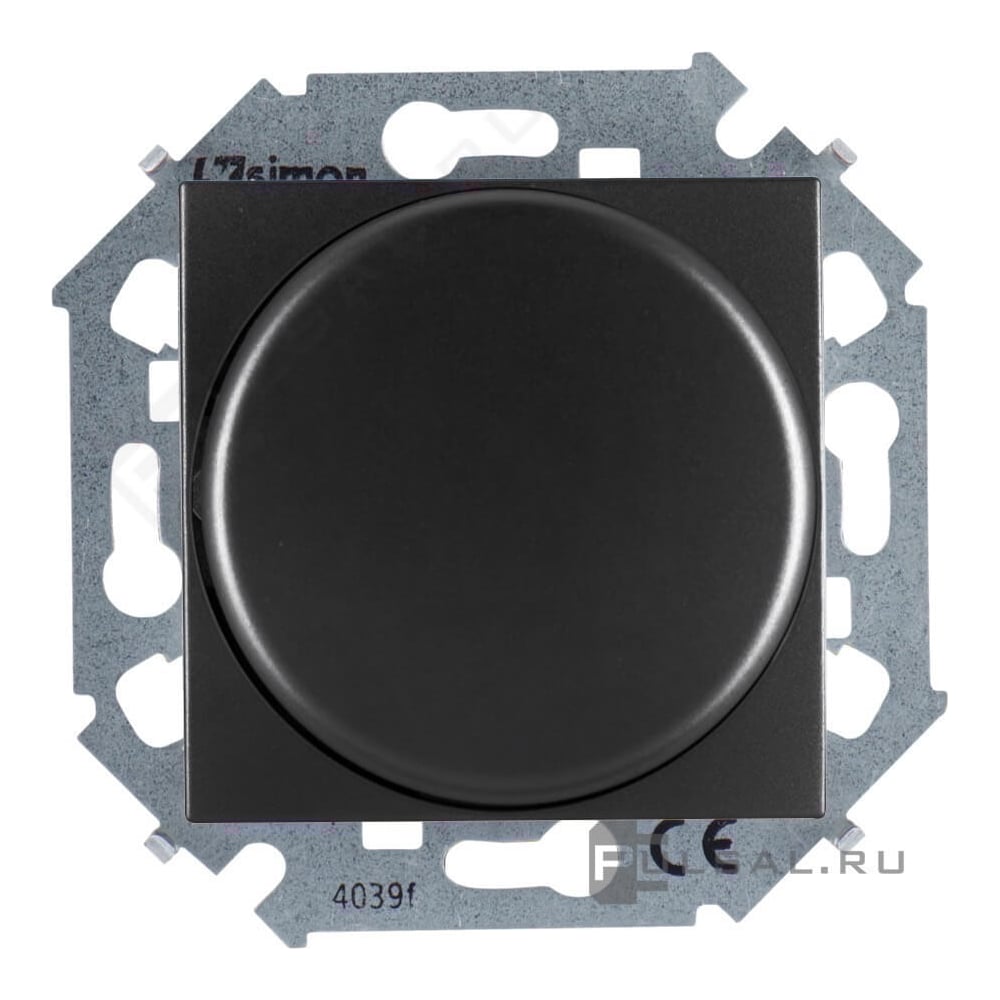 Поворотно-нажимной регулятор напряжения Simon эл., переключатель, 500Вт ...