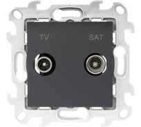 Розетка TV-SAT Simon оконечная, графит 2410486-038