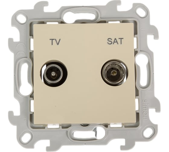 Розетка Simon TV-SAT одиночная, сл кость 2410487-031