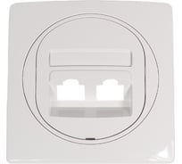 Компьютерная двойная розетка с Keystone модулями Aling-conel EON 2хRJ45 кат.6 FTP белая арт. E615S.00