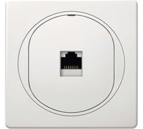 Компьютерная розетка с Keystone модулем Aling-conel EON RJ45 кат.6А FTP белая арт. E616S.00