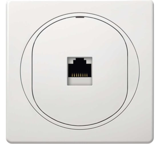 Компьютерная розетка с Keystone модулем Aling-conel EON RJ45 кат.6А FTP белая арт. E616S.00