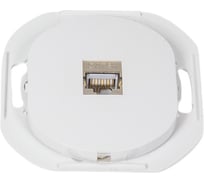 Компьютерная розетка с Keystone модулем Aling-conel EON RJ45 кат.6А FTP , механизм, белая арт. E616S.0