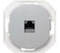 Компьютерная розетка с Keystone модулем Aling-conel EON RJ45 кат.6А FTP, механизм, серебряная арт. E616S.S 1