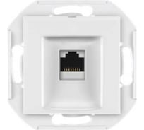 Компьютерная розетка с Keystone модулем Aling-conel PRESTIGE RJ45 кат.6А FTP , механизм, белая арт. 6016S.0
