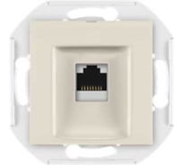 Компьютерная розетка с Keystone модулем Aling-conel PRESTIGE RJ45 кат.6А FTP , механизм, кремовая арт. 6016S.9