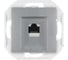 Компьютерная розетка с Keystone модулем Aling-conel PRESTIGE RJ45 кат.6А UTP , механизм, серебряная арт. 6016.S 1