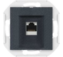 Компьютерная розетка с Keystone модулем Aling-conel PRESTIGE RJ45 кат.6А UTP , механизм, графитовая арт. 6016.2