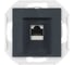 Компьютерная розетка с Keystone модулем Aling-conel PRESTIGE RJ45 кат.6А UTP , механизм, графитовая арт. 6016.2 1