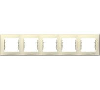 Рамка Systeme Electric 5-местная Sedna горизонтальная, бежевая SchE SDN5800947