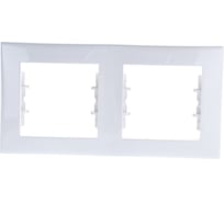 Рамка Systeme Electric 2-местный Sedna горизонтальная, белая SchE SDN5800321