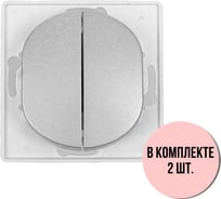2-клавишный выключатель Aling-conel EON /набор 2 шт./ МЕХАНИЗМ 10AX 250V серебряный /арт. / E606.S Н2